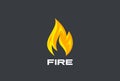 Fire Flame Logo design vector. Burning Energy Powe