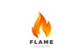 Fire Flame Logo design vector. Burning Inferno Ene Royalty Free Stock Photo