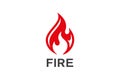 Fire Flame Logo design vector.