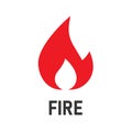 Fire Flame Logo design vector. fire silhouette logo icon Royalty Free Stock Photo