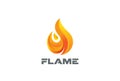 Fire Flame Logo design vector template. Royalty Free Stock Photo