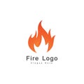 Fire Flame Logo design vector template drop silhouette. Creative Droplet Burn Elegant Bonfire Logotype Fire Logo concept icon. Royalty Free Stock Photo