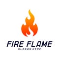 Fire Flame Logo Design Vector Template. Icon Symbol