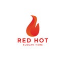 Fire flame logo icon design template vector Royalty Free Stock Photo