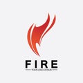 fire flame logo icon vector design template Royalty Free Stock Photo