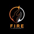 fire flame logo icon vector design template Royalty Free Stock Photo