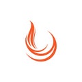 fire flame logo icon vector design template Royalty Free Stock Photo