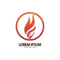 fire flame logo icon vector design template Royalty Free Stock Photo