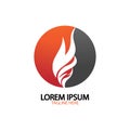 fire flame logo icon vector design template Royalty Free Stock Photo