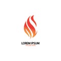 fire flame logo icon vector design template Royalty Free Stock Photo