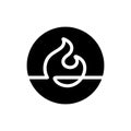 Fire flame logo template, bonfire icon illustration - Vector Royalty Free Stock Photo