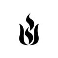 Fire flame logo template vector Royalty Free Stock Photo