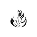 Fire flame logo template vector Royalty Free Stock Photo