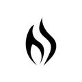 Fire flame logo template vector Royalty Free Stock Photo