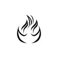 Fire flame logo template vector Royalty Free Stock Photo