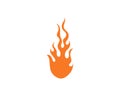 Fire flame Logo Template vector icon Royalty Free Stock Photo