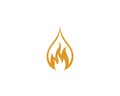Fire flame Logo Template vector icon Oil, gas and energy logo concept.