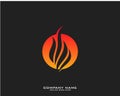 Fire flame Logo Template vector icon Oil, gas and energy logo concept - Vector Royalty Free Stock Photo