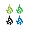 Fire flame Logo Template vector icon Oil, gas and energy logo concept Royalty Free Stock Photo