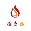 Fire flame Logo Template vector icon Oil, gas and energy logo concept Royalty Free Stock Photo