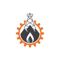 Fire flame Logo Template vector icon Oil, gas and energy logo concept, Royalty Free Stock Photo