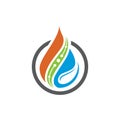Fire flame Logo Template vector icon Oil, gas and energy logo concept, Royalty Free Stock Photo