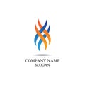 Fire flame Logo Template vector icon Oil, gas and energy logo concept. Royalty Free Stock Photo