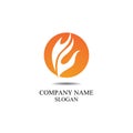 Fire flame Logo Template vector icon Oil, gas and energy logo concept. Royalty Free Stock Photo