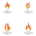 Fire flame Logo Template vector icon Oil, gas and energy logo concept. Royalty Free Stock Photo