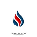 Fire flame Logo Template vector icon Oil, gas and energy logo concept Royalty Free Stock Photo