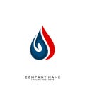 Fire flame Logo Template vector icon Oil, gas and energy logo concept Royalty Free Stock Photo