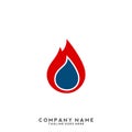 Fire flame Logo Template vector icon Oil, gas and energy logo concept Royalty Free Stock Photo