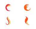 Fire flame Logo Template vector icon Oil, gas and energy logo Royalty Free Stock Photo