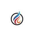 Fire flame Logo Template vector icon Oil, gas and energy logo Royalty Free Stock Photo