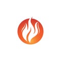 fire flame logo vector icon design illustration. Royalty Free Stock Photo