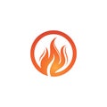 fire flame logo vector icon design illustration. Royalty Free Stock Photo