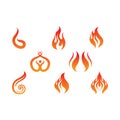 fire flame logo and symbol