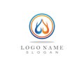 Fire flame nature logo and symbols icons template.