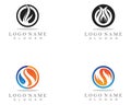 Fire flame nature logo and symbols icons template.