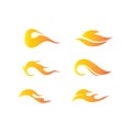 Fire flame nature logo and symbols icons template 