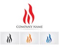 Fire flame nature logo and symbols icons template