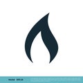 Fire Flame Swoosh Icon Vector Logo Template Illustration Design. Vector EPS 10 Royalty Free Stock Photo