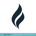 Fire Flame Swoosh Icon Vector Logo Template Illustration Design. Vector EPS 10 Royalty Free Stock Photo