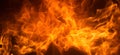 Fire flame texture. Abstract burning blaze flames for banner background. Royalty Free Stock Photo