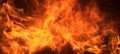 Fire flame texture. Abstract burning blaze flames for banner background. Royalty Free Stock Photo