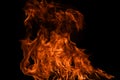 Fire flame texture for banner background. Burn abstract lights. Burning big flame. Blaze flames overlay background. Royalty Free Stock Photo