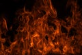 Fire flame texture for banner background. Burn abstract lights. Burning big flame. Blaze flames overlay background. Royalty Free Stock Photo