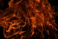 Fire flame texture for banner background. Burn abstract lights. Burning big flame. Blaze flames overlay background. Royalty Free Stock Photo