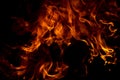 Fire flame texture for banner background. Burn abstract lights. Burning big flame. Blaze flames overlay background. Royalty Free Stock Photo