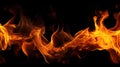 Fire flame texture. Blaze flames background for banner. Burning concept Royalty Free Stock Photo